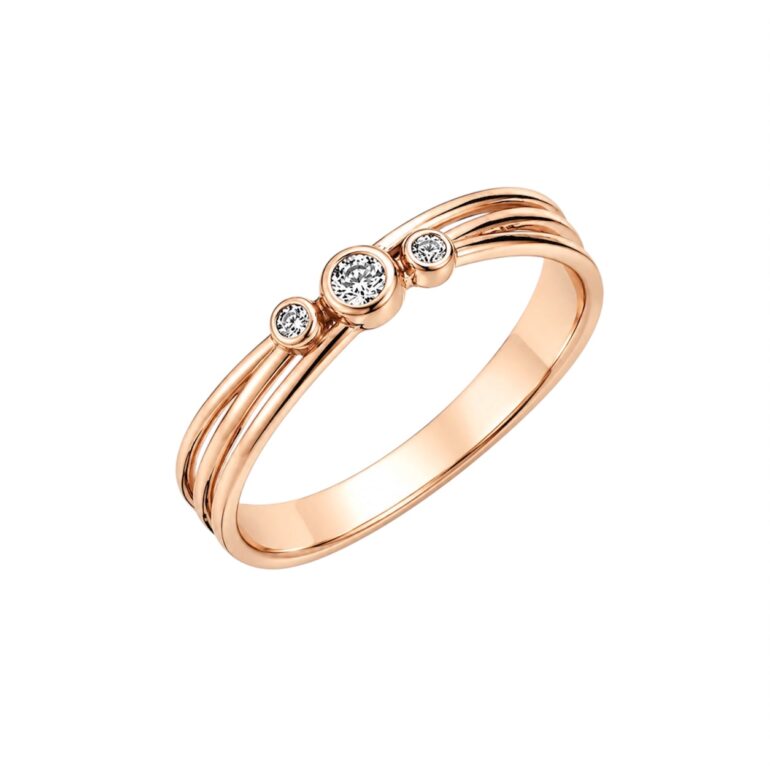 Rose Gold Ring With Cubic Zirconia