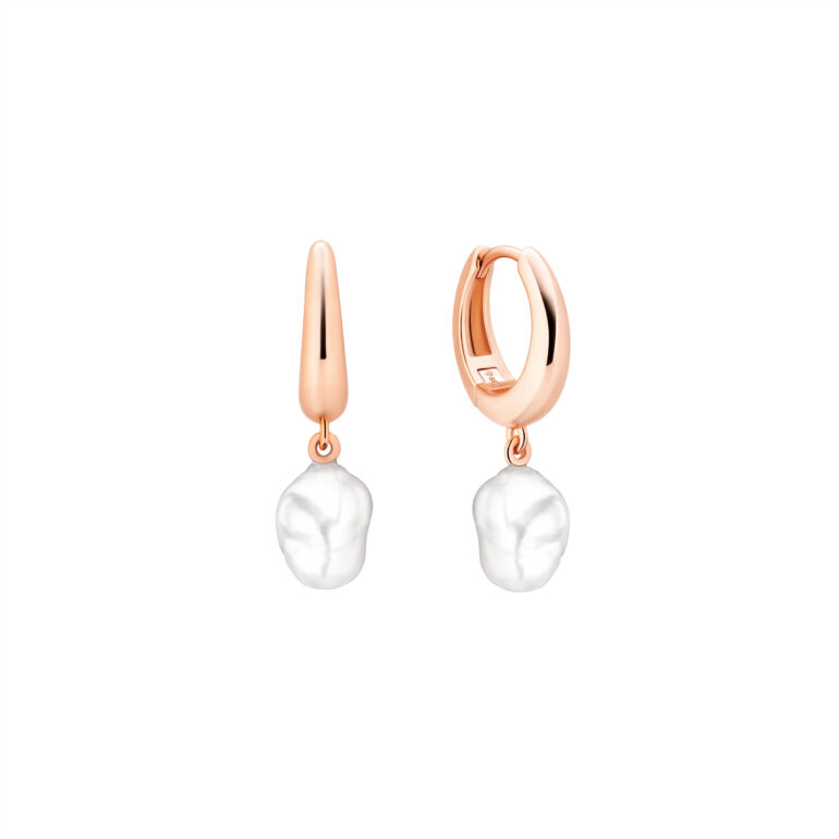 Gold Plated Sterling Silver Earrings With Pearls