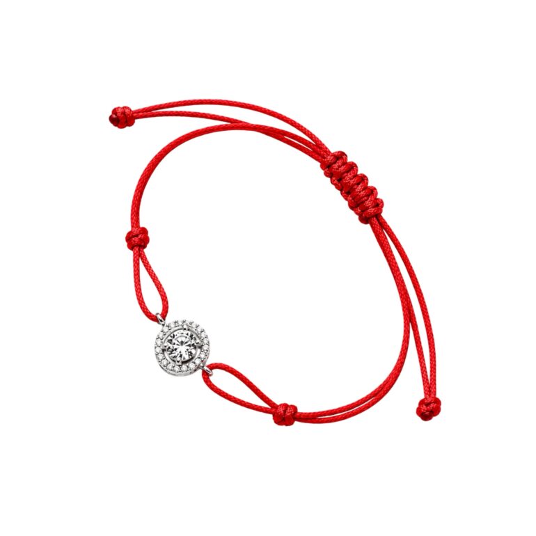 Red String Bracelet With Cubic Zirconia