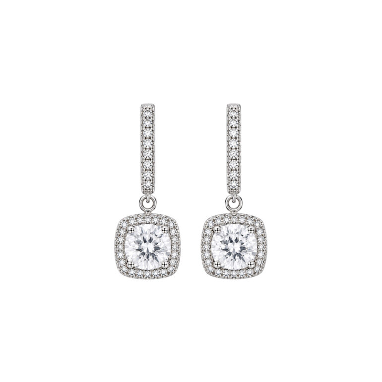 Sterling Silver Earrings With Cubic Zirconia