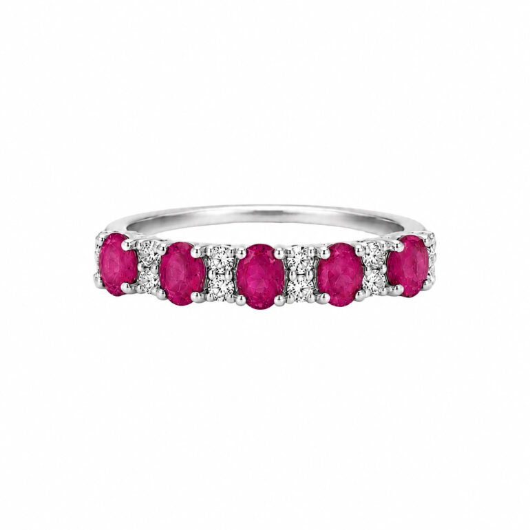 Sterling Silver Ring With Rubies