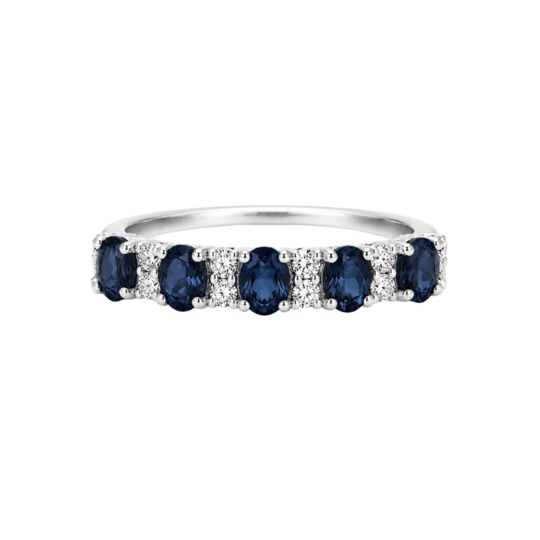 Sterling Silver Ring With Sapphires