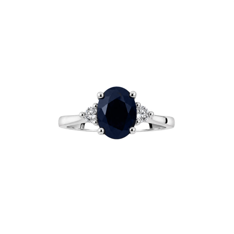 Sterling Silver Ring With Sapphire