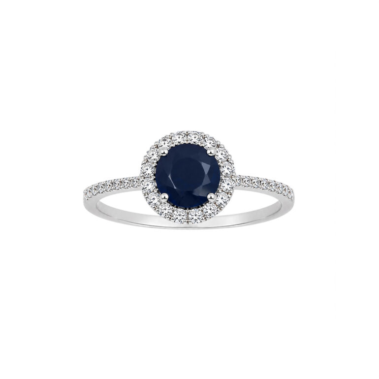 Sterling Silver Ring With Sapphire
