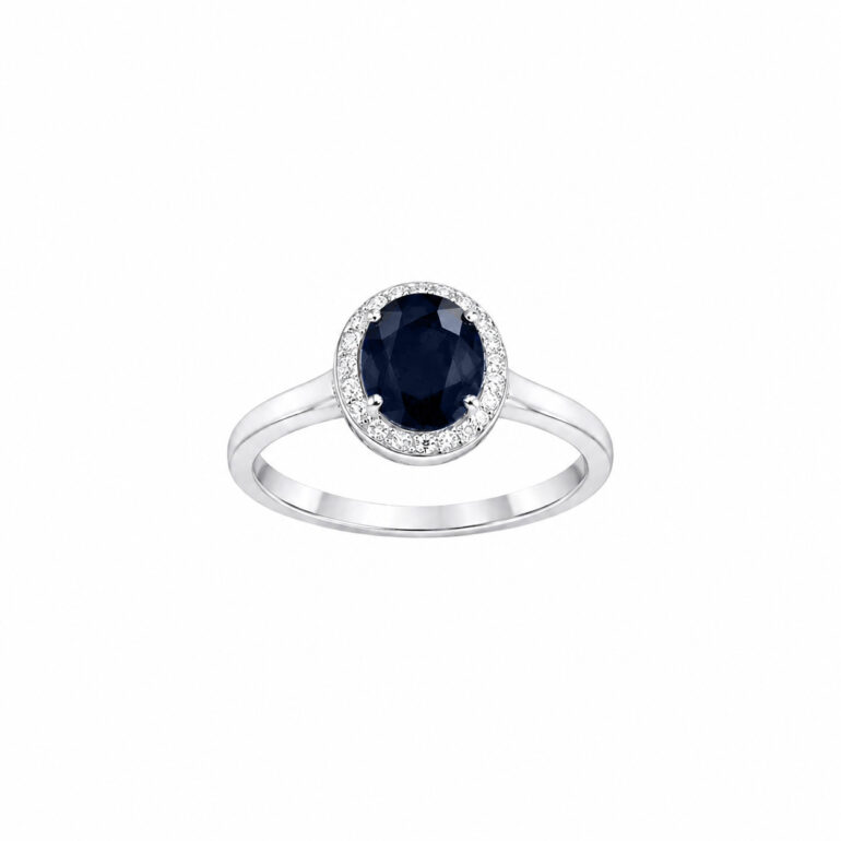 Sterling Silver Ring With Sapphire