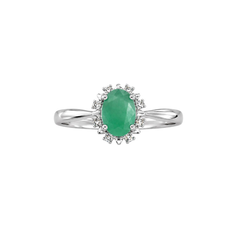 Sterling Silver Ring With Emerald