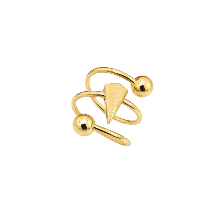 A Minimalist Yellow Gold Open Ring