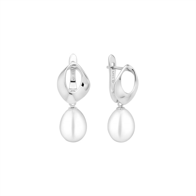 Sterling Silver Earrings With Pearls