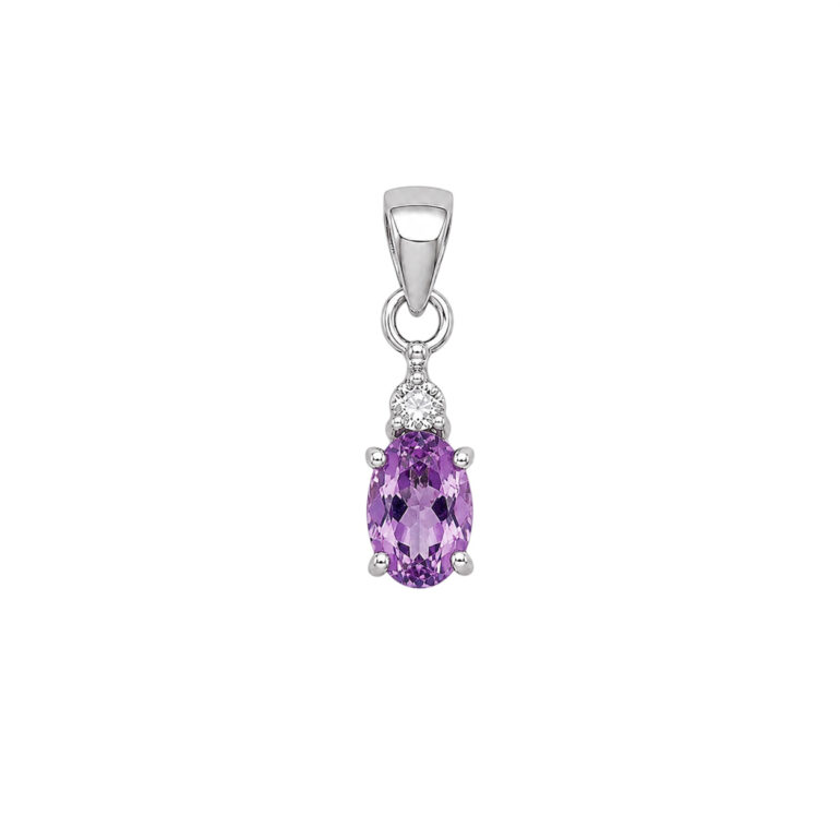 Sterling Silver Pendant With Amethyst