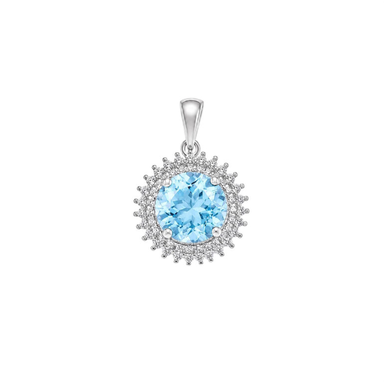 Sterling Silver Pendant With Topaz