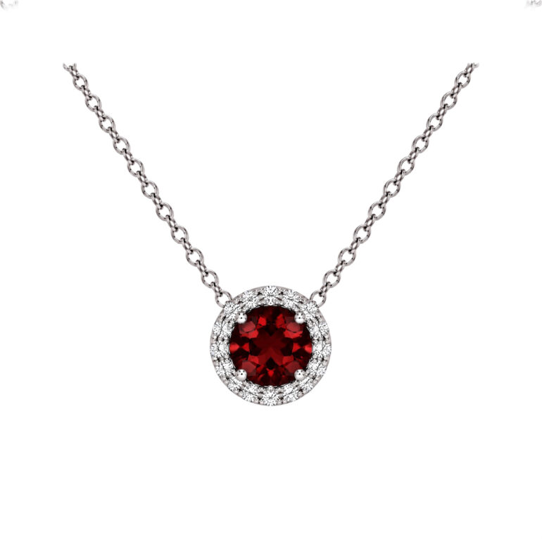 Sidabrinis Vėrinys Su Granatu