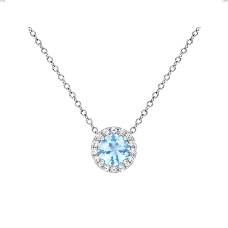 Sterling Silver Necklace With Topaz
