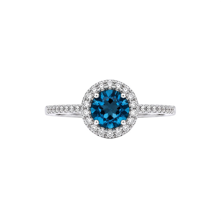 Sterling Silver Ring With London Blue Topaz