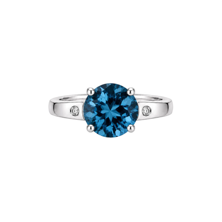Sterling Silver Ring With London Blue Topaz