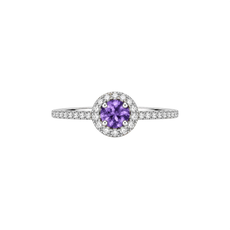 Sterling Silver Ring With Amethyst