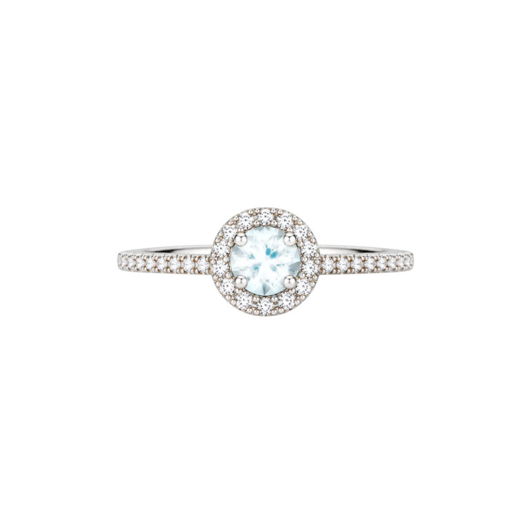 Sterling Silver Ring With Aquamarine